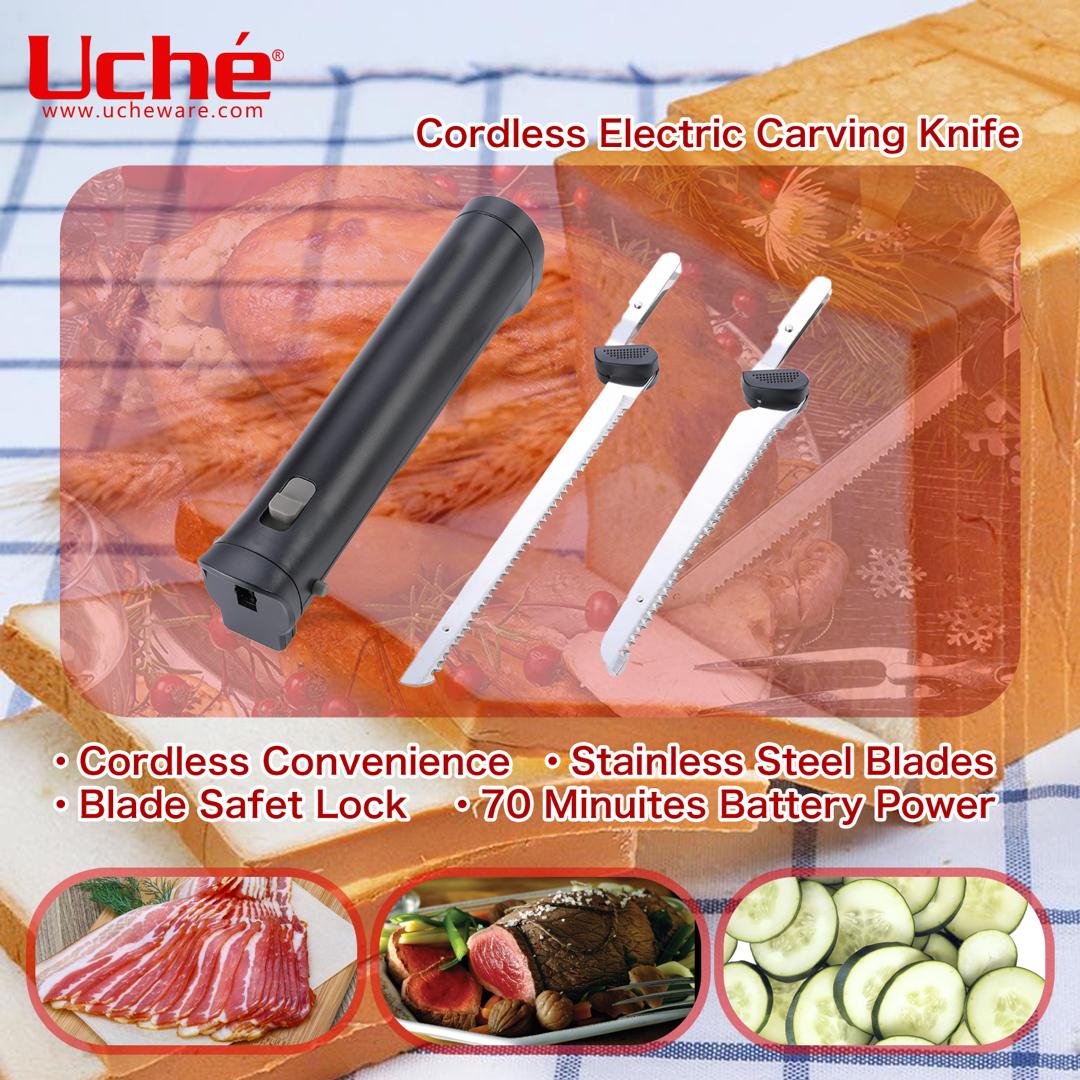 Electric Carving Kitchen Knife, Battery Powered Knife Cordless For Home 